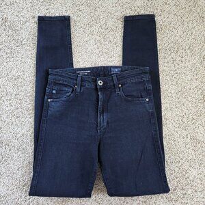 Ag Adriano Goldschmied The Farrah Skinny High Rise Black Jeans